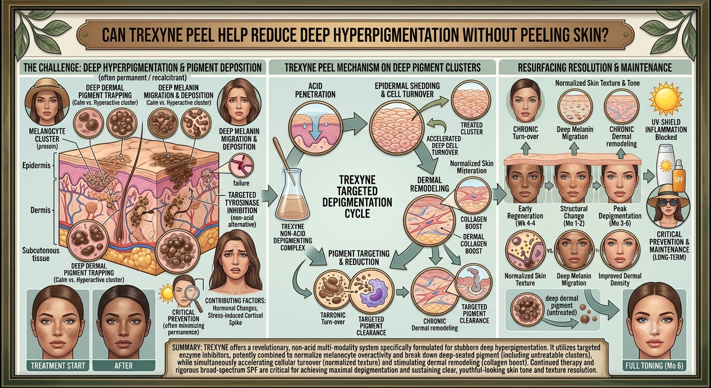 Can Trexyne Peel Help Reduce Deep Hyperpigmentation Without Peeling Skin