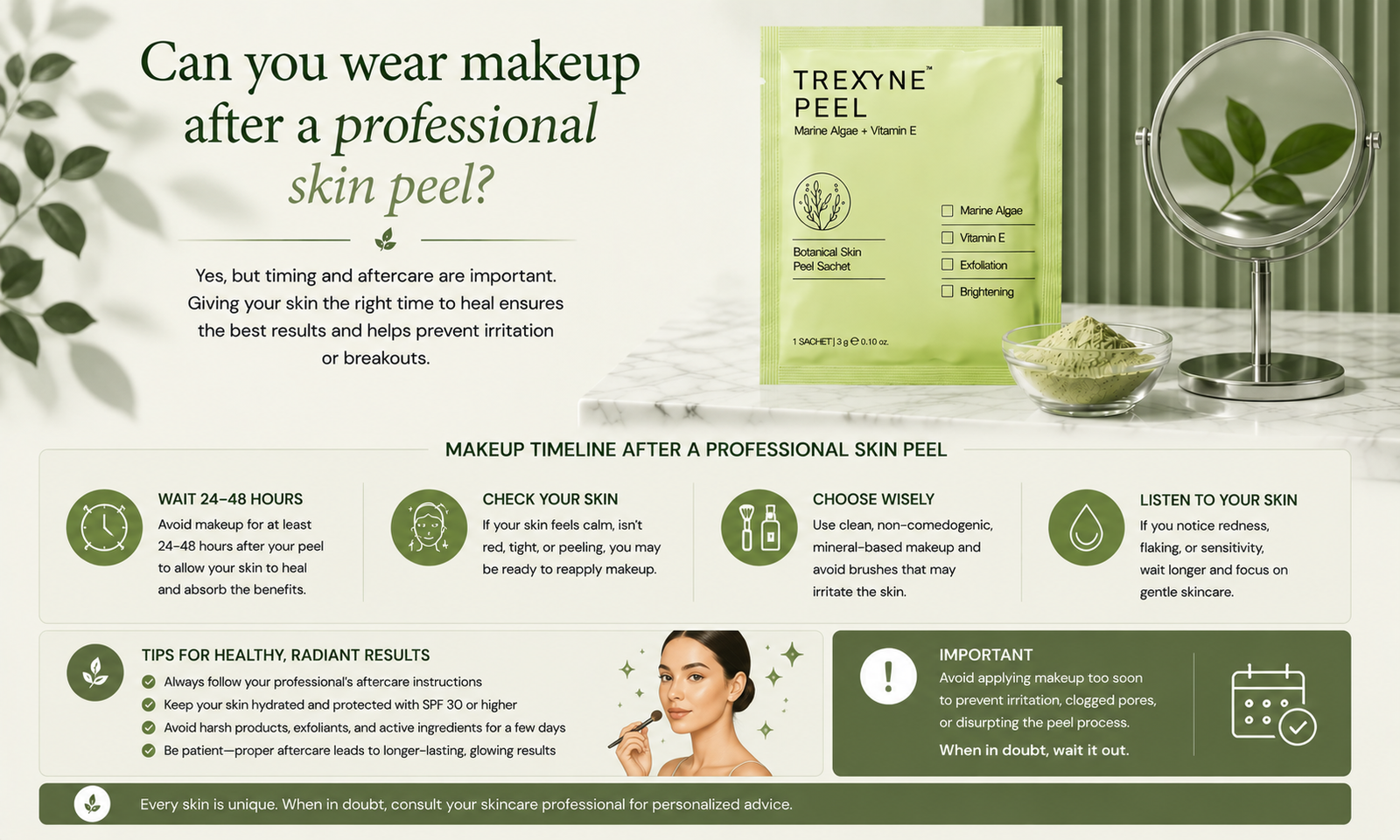 Can You Wear Makeup After a Professional Skin Peel
