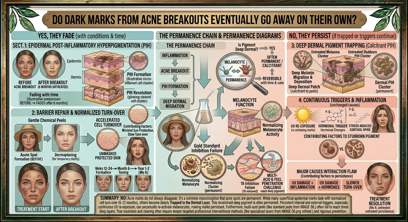 Do Dark Marks From Acne Breakouts Eventually Go Away On Their Own