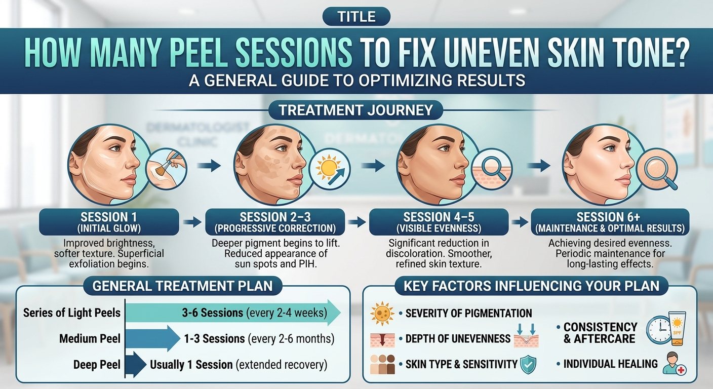 How Many Peel Sessions to Fix Uneven Skin Tone
