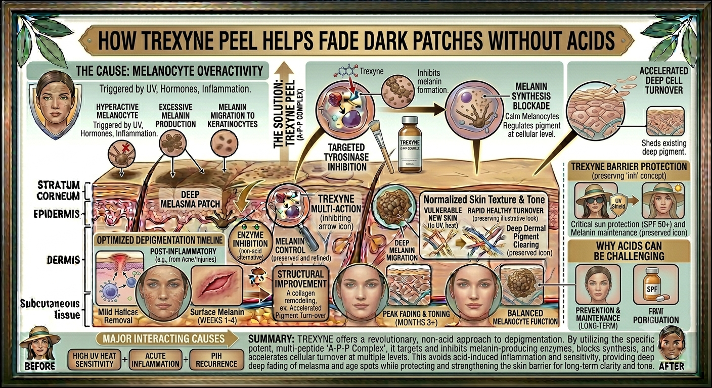 How Trexyne Peel Helps Fade Dark Patches Without Acids