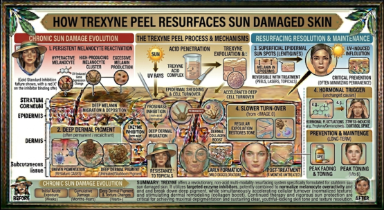 How Trexyne Peel Resurfaces Sun Damaged Skin