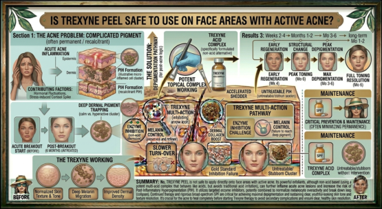 Is Trexyne Peel Safe to Use on Face Areas With Active Acne
