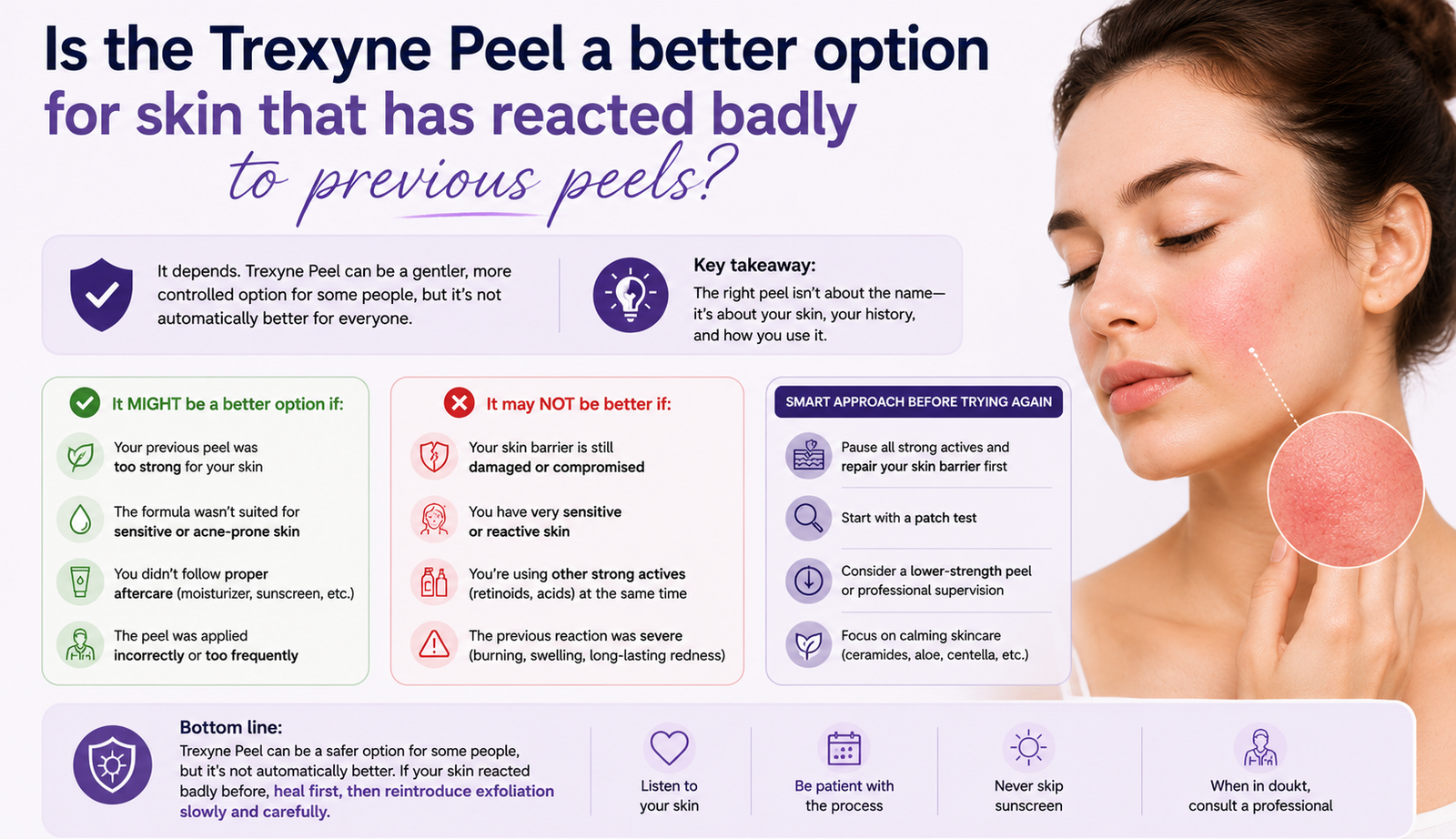 Is the Trexyne Peel a Better Option for Skin That Has Reacted Badly to Previous Peels