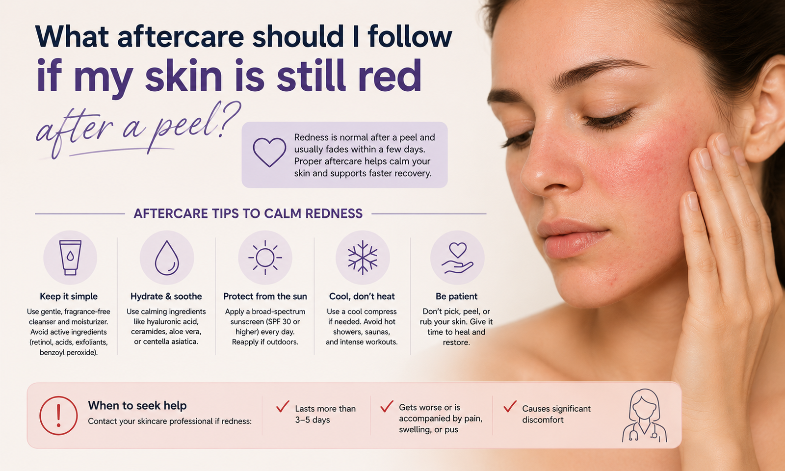 What Aftercare Should I Follow if My Skin Is Still Red After a Peel