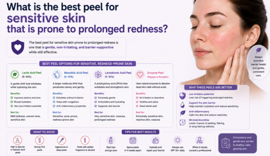 What Is the Best Peel for Sensitive Skin That Is Prone to Prolonged Redness