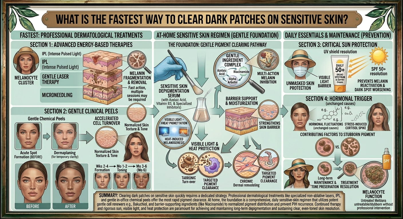 What Is the Fastest Way to Clear Dark Patches on Sensitive Skin