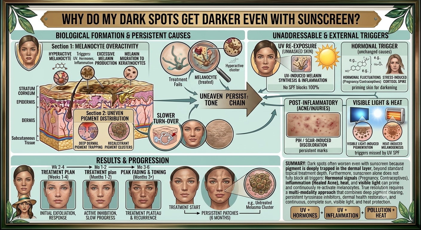 Why Are the Dark Spots on My Face Getting Darker Even With Sunscreen