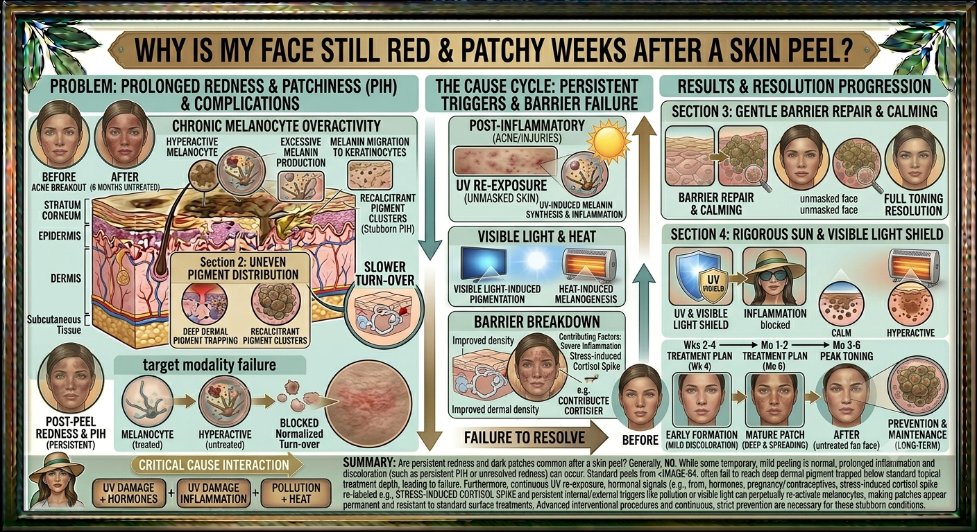 Why Is My Face Still Red and Patchy Weeks After a Skin Peel