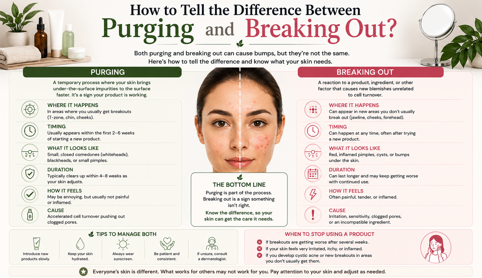 How to Tell the Difference Between Purging and Breaking Out