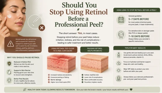 Should You Stop Using Retinol Before a Professional Peel