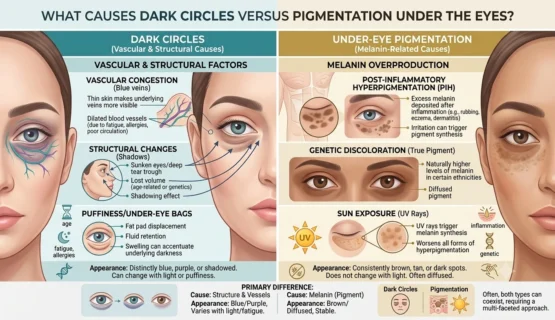 What Causes Dark Circles Versus Pigmentation Under the Eyes