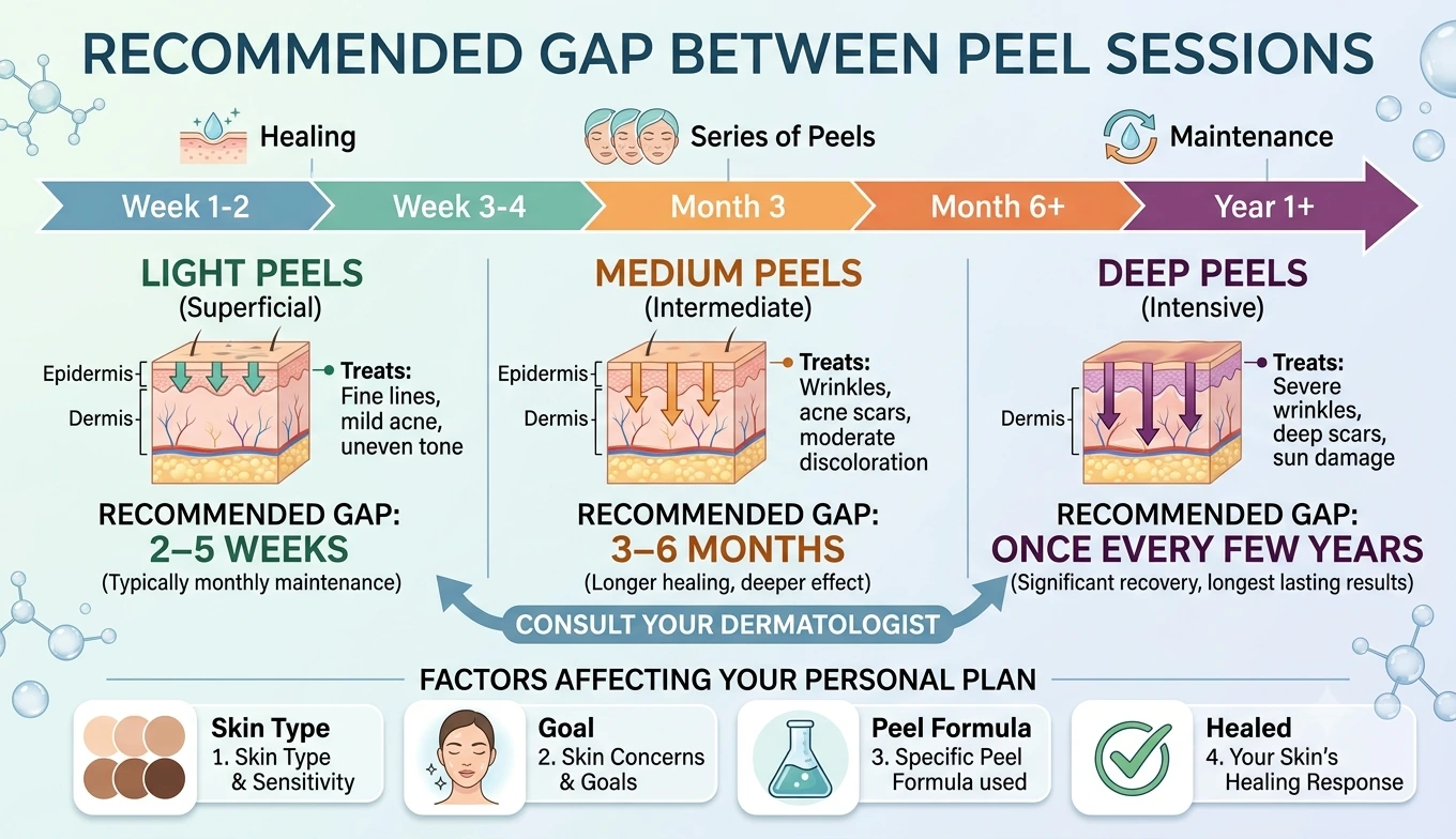 What Is the Recommended Gap Between Peel Sessions