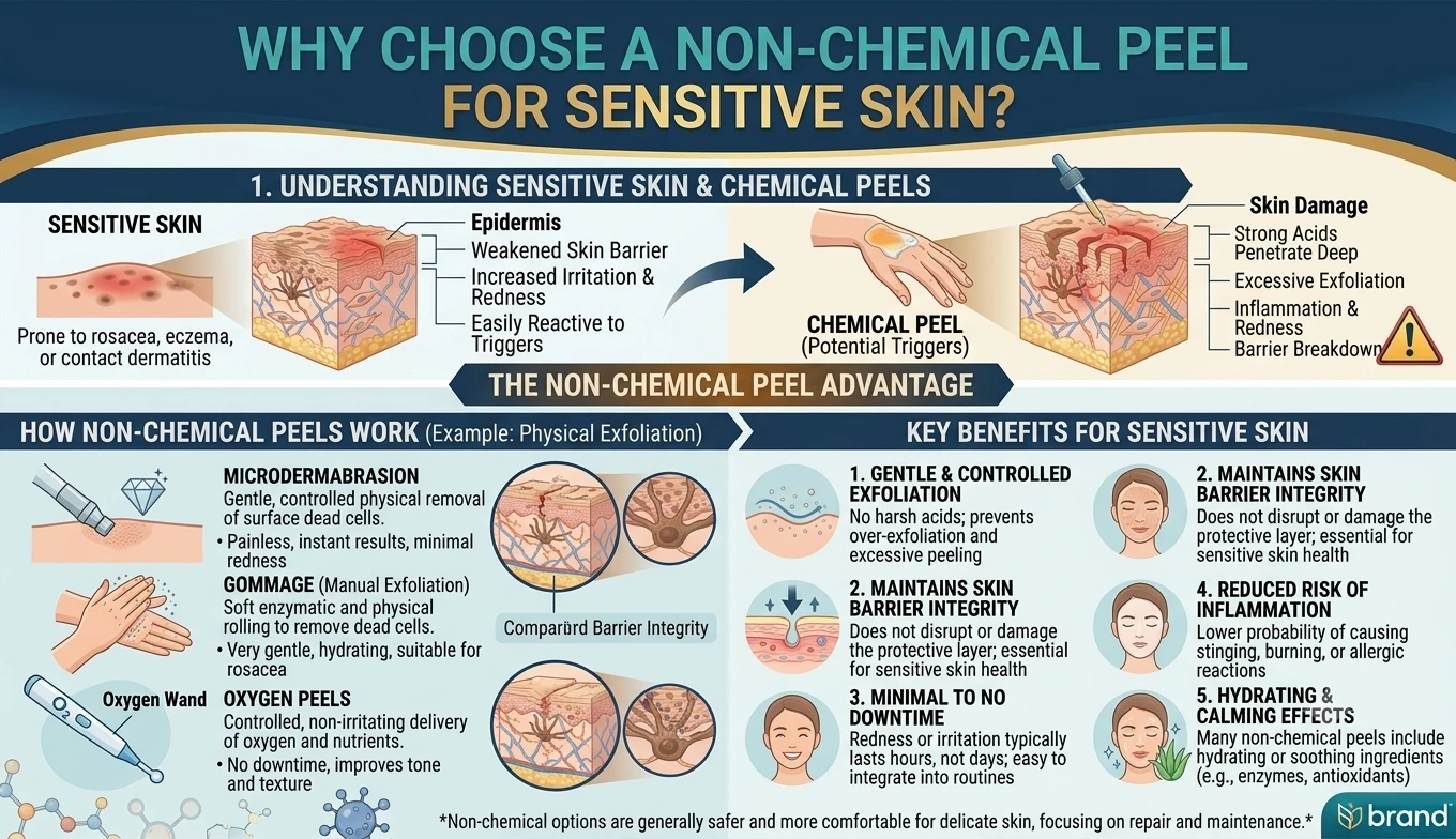 Why Choose a Non-Chemical Peel for Sensitive Skin