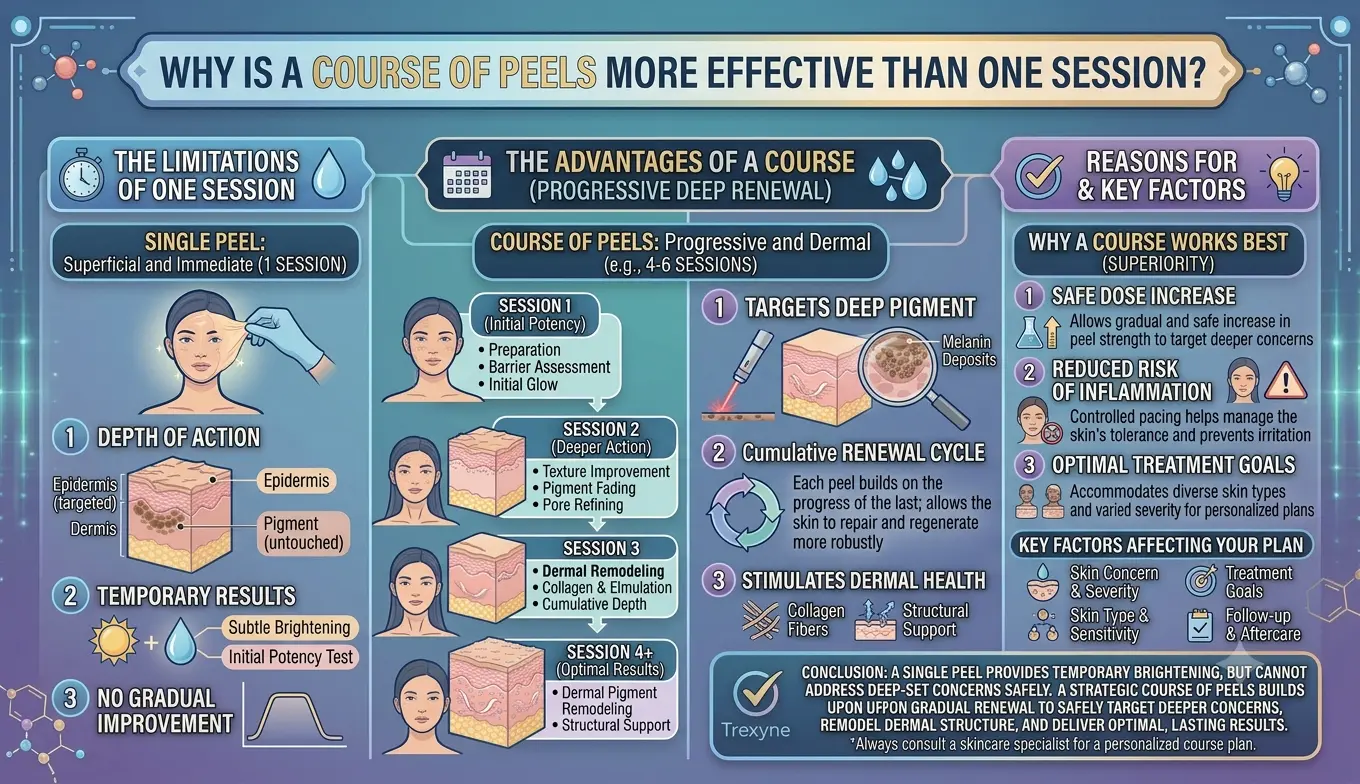 Why Is a Course of Peels More Effective Than One Session