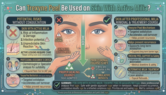 Can Trexyne Peel Be Used on Skin With Active Milia