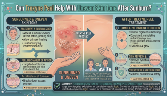 Can Trexyne Peel Help With Uneven Skin Tone After Sunburn
