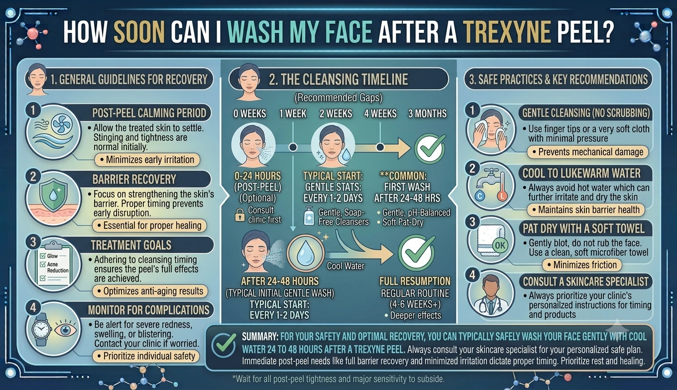 How Soon Can I Wash My Face After a Trexyne Peel